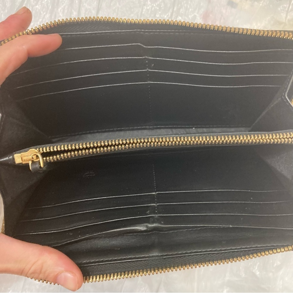 Mcm gold or copper leather zipper clutch wallet - Picture 10 of 11
